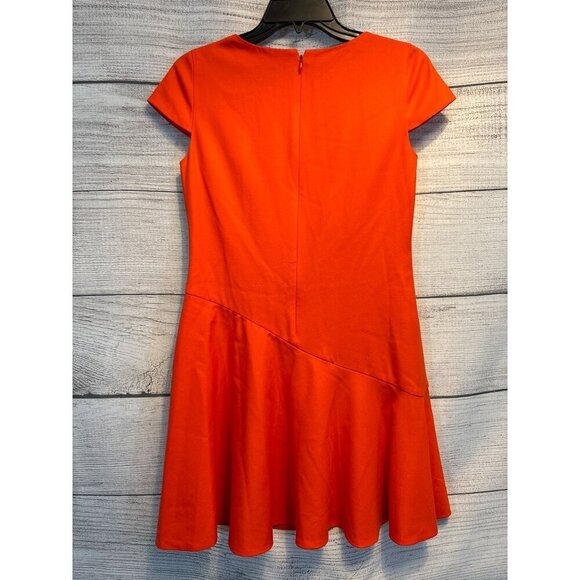 J.Crew Orange Fit & Flare Dress Size 0P - Picture 3 of 3